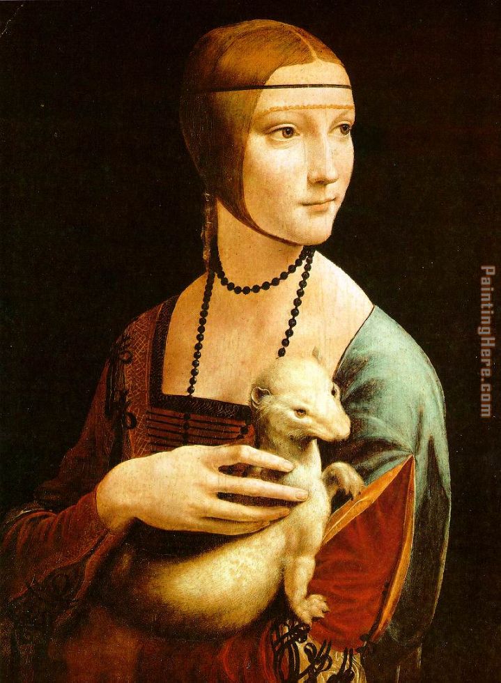 Lady With An Ermine painting - Leonardo da Vinci Lady With An Ermine art painting